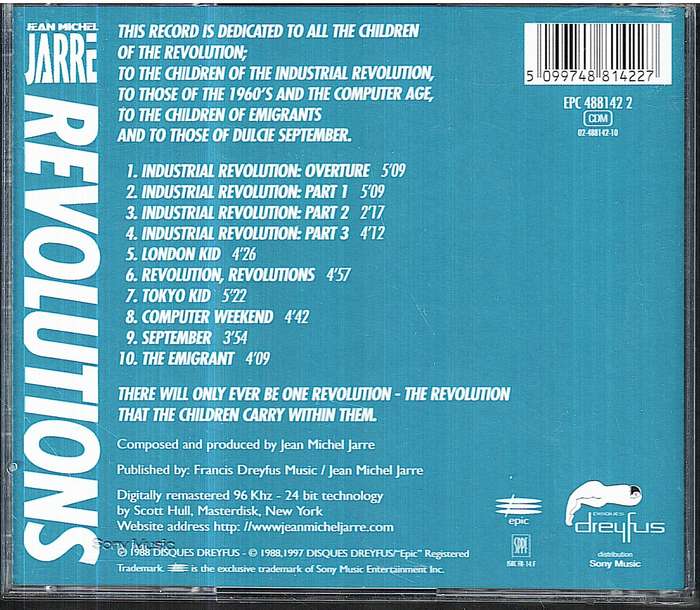Jean Michel Jarre - Revolutions CD