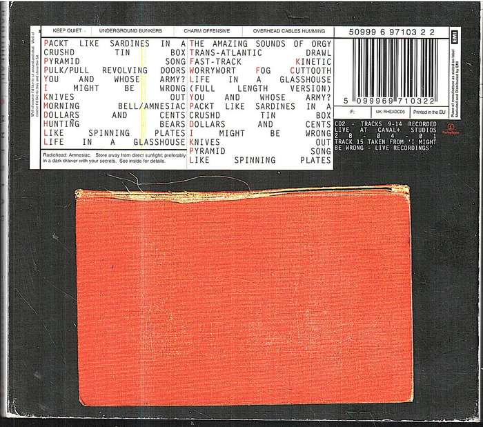 Radiohead - Amnesiac CD Collector's Edition 2xCd Digipak