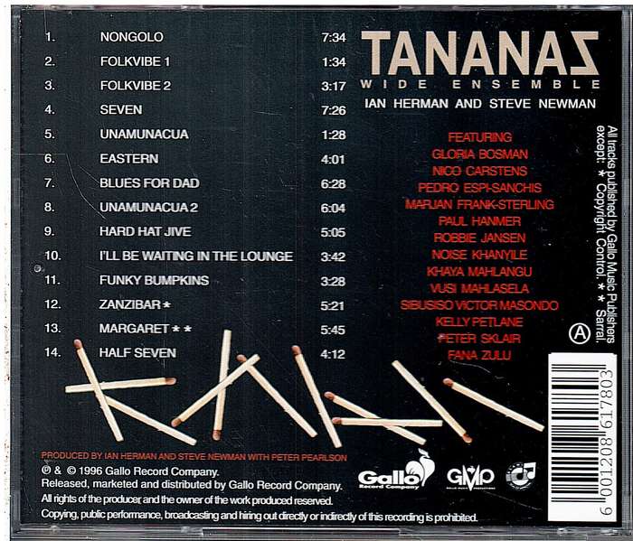 Tananas Wide Ensemble - Unamunacua CD