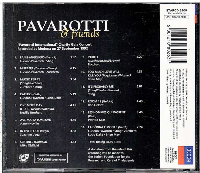 Various  Pavarotti & Friends CD