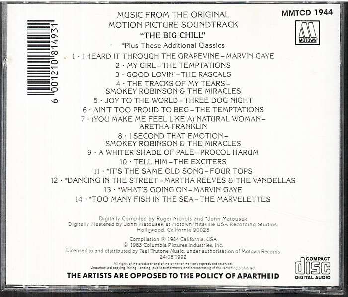 Various - The Big Chill Original Motion Picture Soundtrack CD