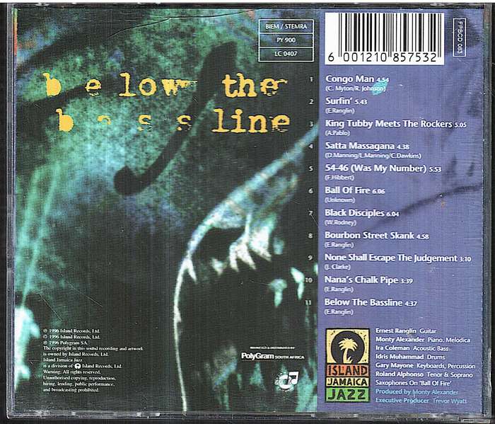Ernest Ranglin - Below the Bassline CD