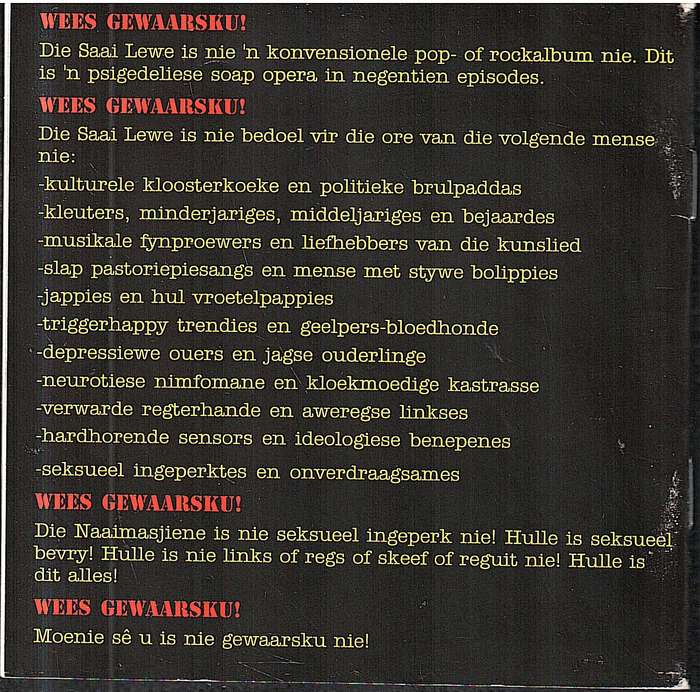 Die Naaimasjiene - Die Saai Lewe CD