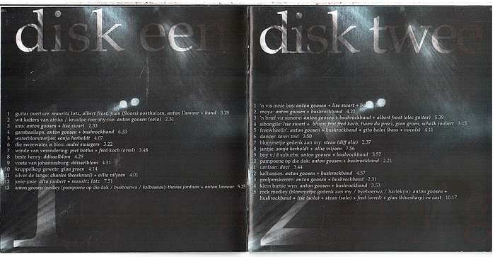 Anton Goosen - Anton & Vrinne & Die Bushrockband: Live In Die Staatsteater 2 CD Set