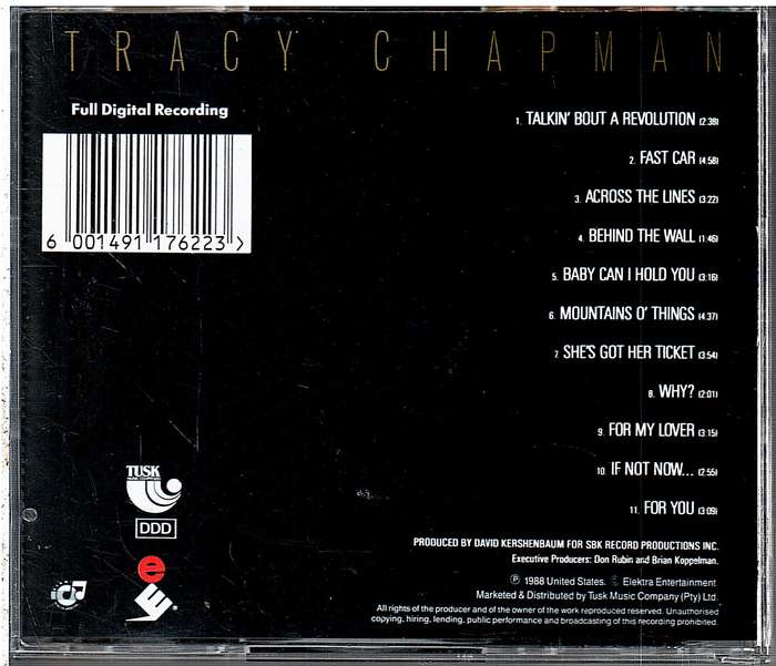 Tracy Chapman - Tracy Chapman CD