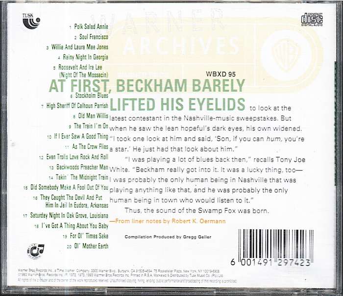 Tony Joe White - The Best of Tony Joe White (featuring Polk Salad Annie) CD
