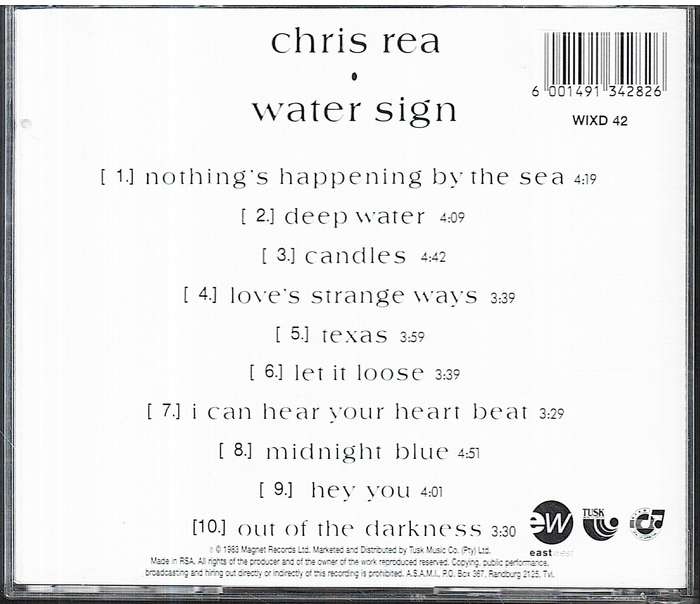 Chris Rea - Water Sign CD