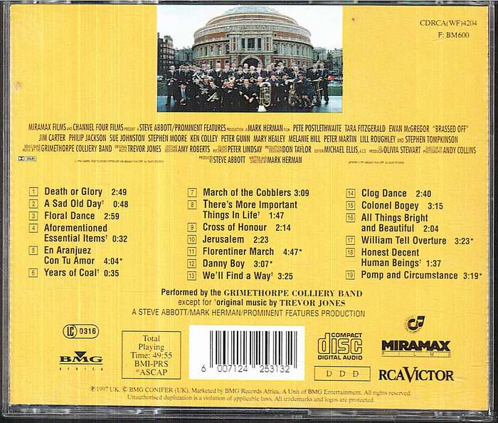 The Grimethorpe Colliery Band With Trevor Jones - Brassed Off: Music From The Original Soundtrack CD