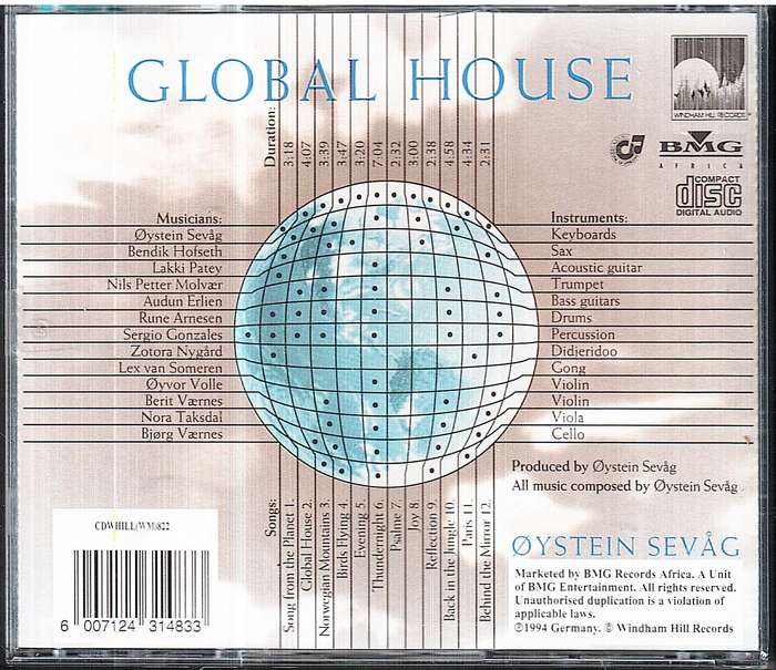 Øystein Sevåg - Global House CD