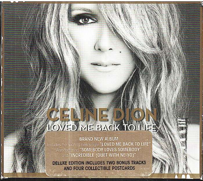 Celine Dion - Loved Me Back To Life CD jewelcase in cardboard slipcover