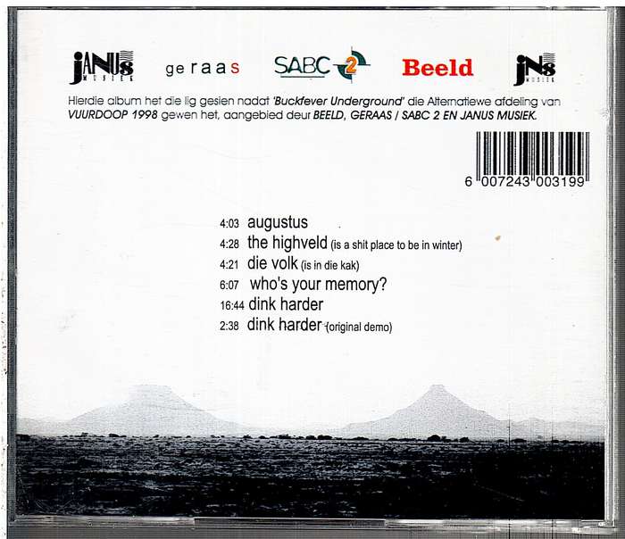 The Buckfever Underground - Jou Medemens is Dood CD