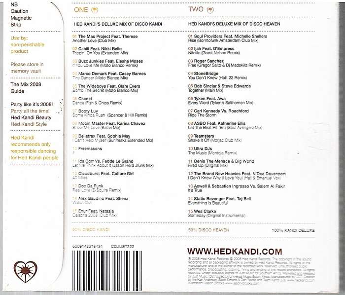Various Artists - Hed Kandi The Mix 2008 2xCD Set