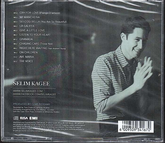Selim Kagee: Cry for Love (Piango d'Amore) - Cape Town Pops Orchestra CD