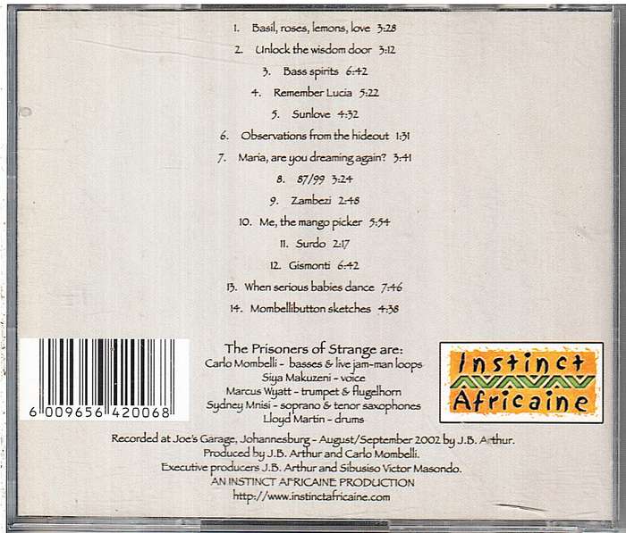 Carlo Mombelli and the Prisoners of Strange - When Serious Babies Dance CD