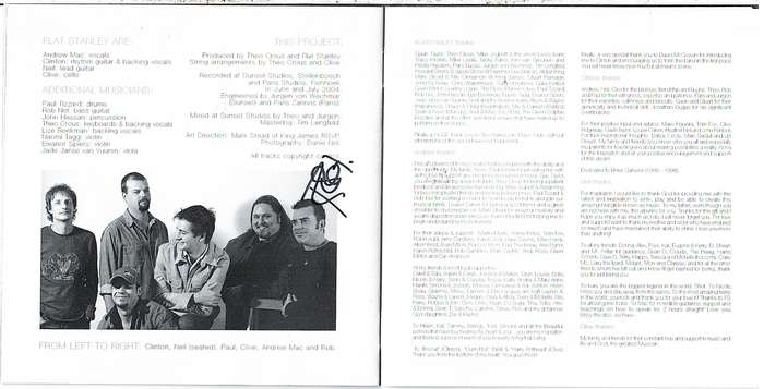Flat Stanley (later Macstanley) - Of Secrets and Wine CD [BOOKLET INSCRIBED BY BAND]