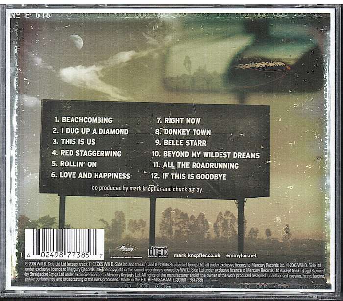 Mark Knopfler and Emmylou Harris - All the Roadrunning CD