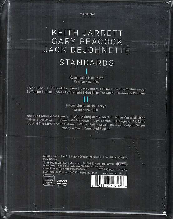Keith Jarrett / Gary Peacock / Jack DeJohnette  Standards I / II 2xDVD set
