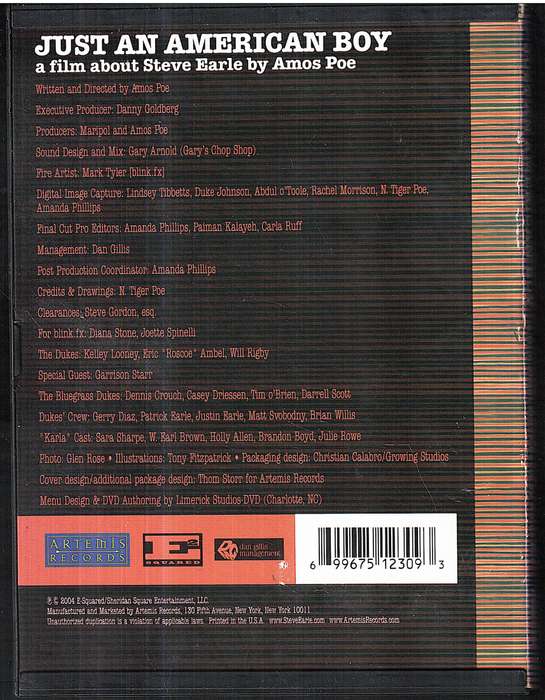Just an American Boy: A Film About Steve Earle DVD [Amos Poe, Dir.]