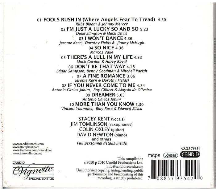 Stacey Kent, Jim Tomlinson  A Fine Romance CD