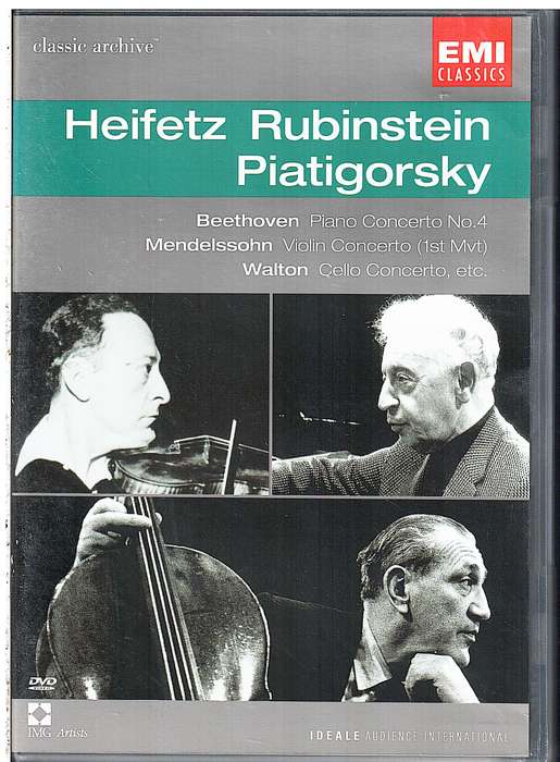 Heifetz/Rubinstein/Piatigorsky - Beethoven/Mendelssohn/Walton DVD