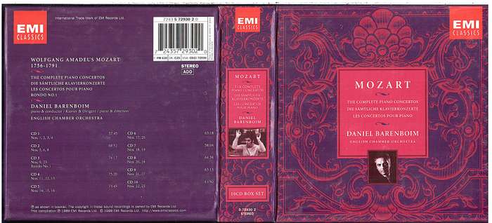 Mozart: The Complete Piano Concertos 10 CD set - Daniel Barenboim (Piano), English Chamber Orchestra