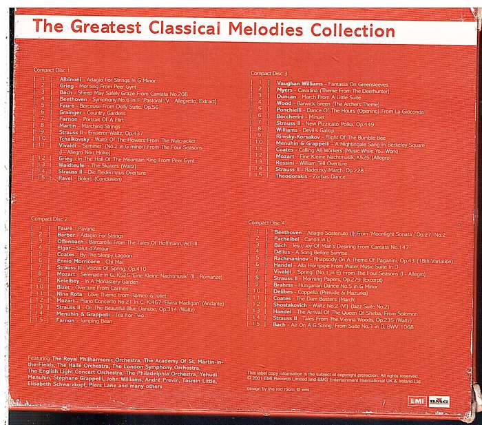 The Greatest Classical Melodies Collection 4 CD set
