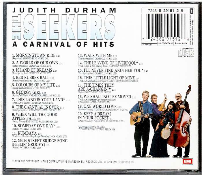 Judith Durham / The Seekers - A Carnival of Hits CD