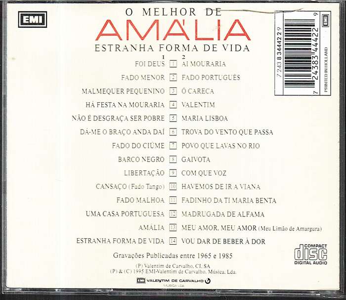 Amalia Rodrigues - O Melhor de Amalia (Estranha Forma de Vida) 2xCDs [EU IMPORT]