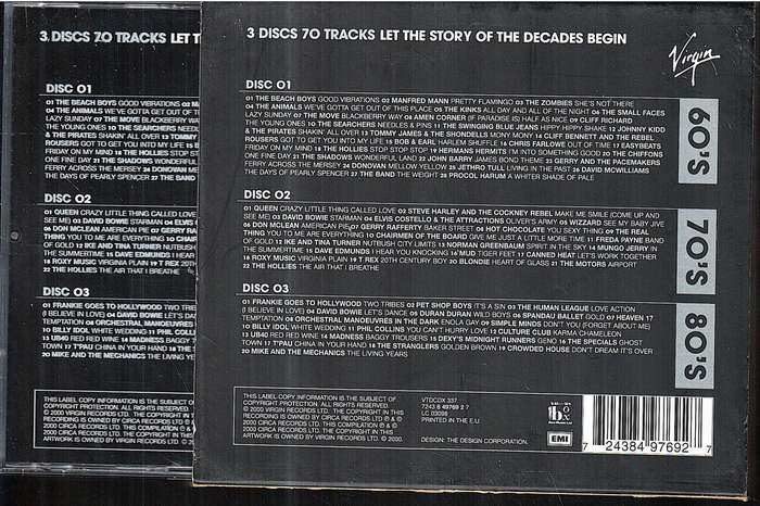 Various - Decades: The Story of the 60's/70's/80's 3 CDs in cardboard slipcase