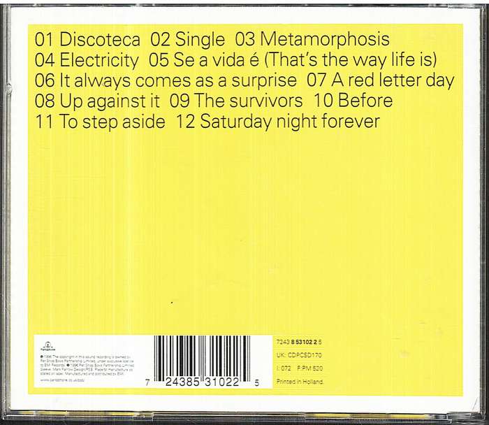 Pet Shop Boys - Bilingual CD