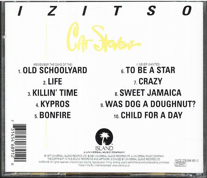Cat Stevens - Izitso CD