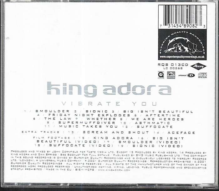 King Adora - Vibrate You CD