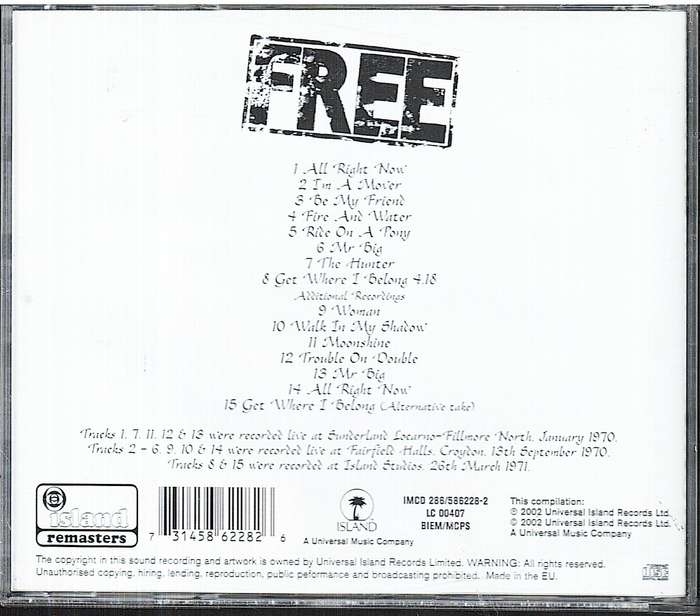 Free - Free Live! CD