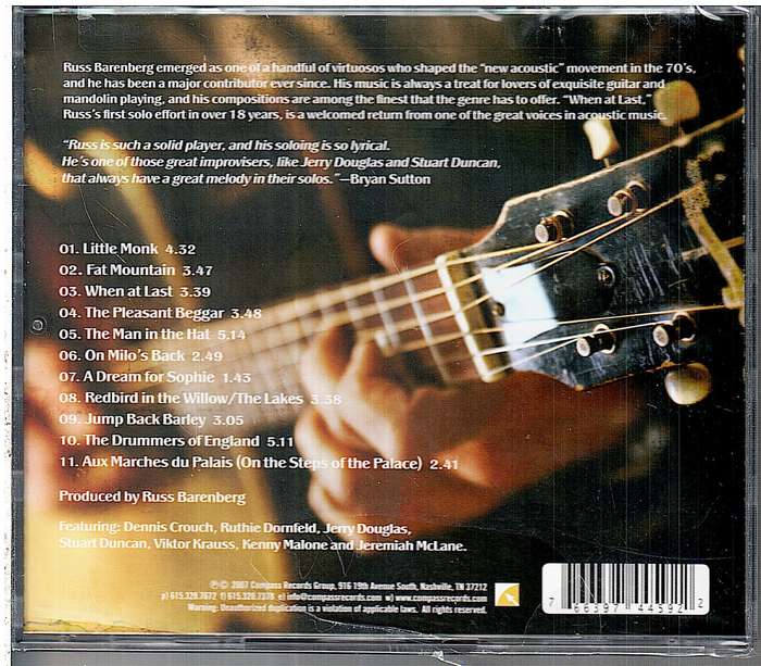 Russ Barenberg - When At Last CD [NEW / SEALED] [US IMPORT]