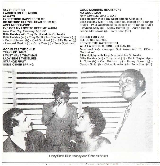 Billie Holiday With Tony Scott & His Orchestra  Billie Holiday With Tony Scott & His Orchestra CD