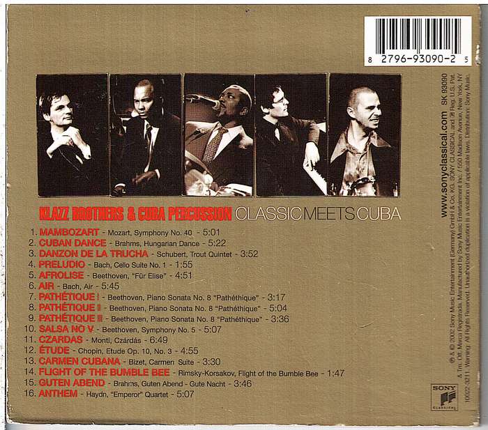Klazz Brothers & Cuba Percussion  Classic Meets Cuba CD