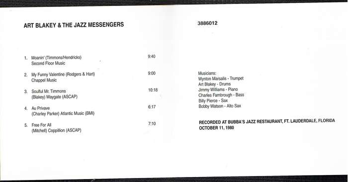 Art Blakey - The Sound of Jazz: Art Blakey (Vol 1) CD