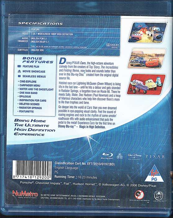 Cars [Blu-ray]
