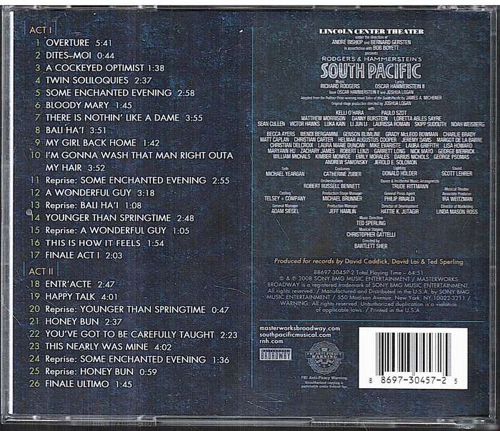 Rodgers & Hammerstein - South Pacific: The New Broadway Cast Recording CD