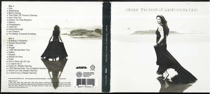 Sarah McLachlan - Closer: The Best of Sarah McLachlan 2xCD Digipak foldout