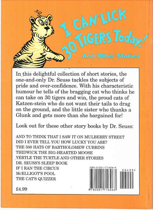 I Can Lick 30 Tigers Today! (and other Stories) - Dr Seuss