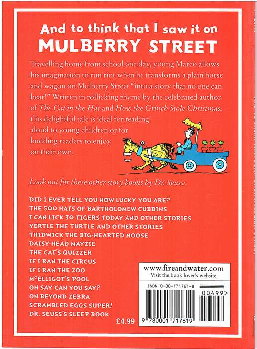And To Think I Saw It On Mulberry Street - Dr Seuss