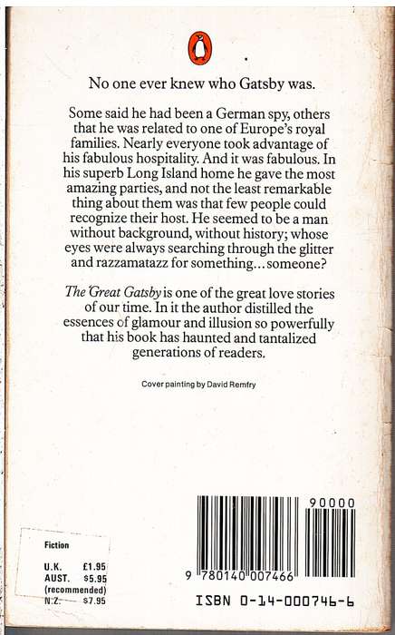 The Great Gatsby - F Scott Fitzgerald