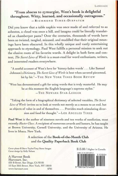 The Secret Lives of Words - Paul West