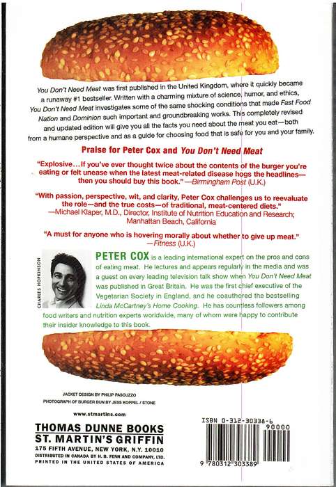 You Don't Need Meat Peter Cox