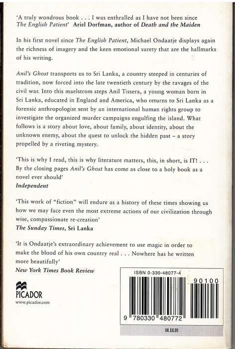 Anil's Ghost - Michael Ondaatje