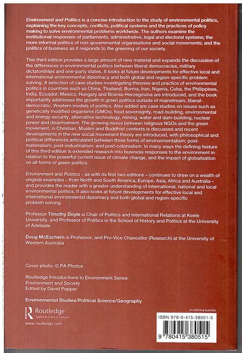 Environment and Politics (3rd Edition) - Timothy Doyle and Doug McEachern