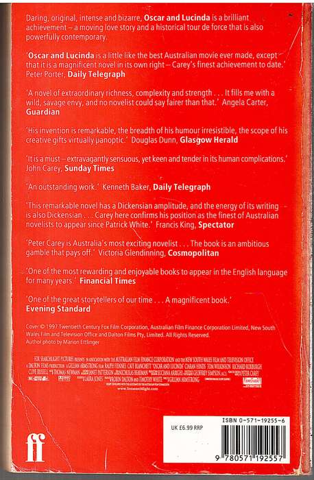Oscar and Lucinda - Peter Carey [Film tie-in edition]