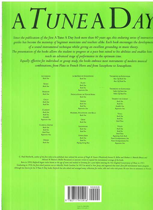 A Tune A Day for Violin: Book One - C Paul Herfurth