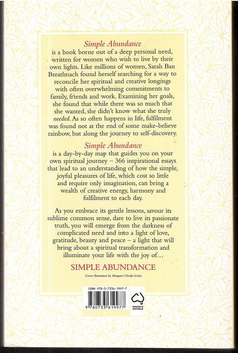 Simple Abundance: A Daybook of Comfort & Joy - Sarah Ban Breathnach